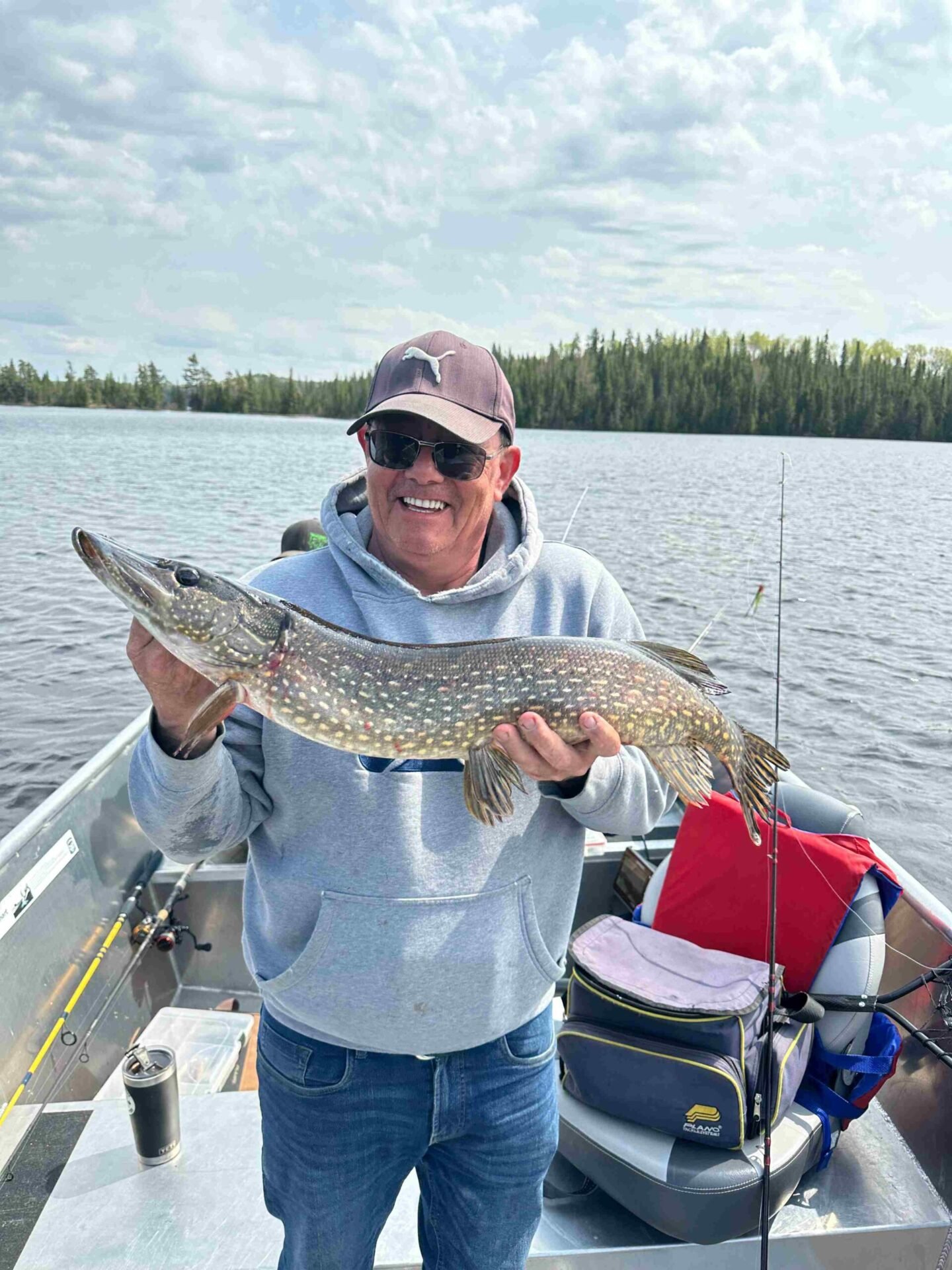 Don with a northern pike at Dog Lake